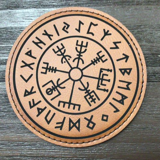 Vegvisir Leatherette Coaster