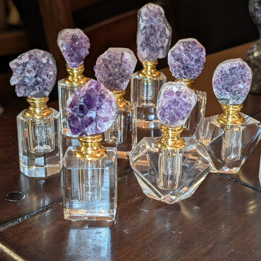 Amethyst Crystal Perfume Bottles