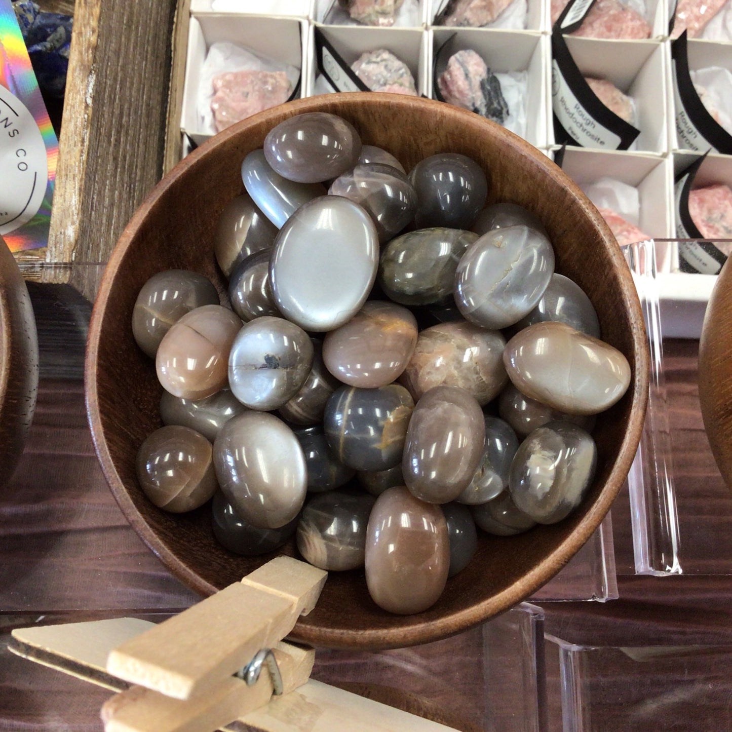 Black Moonstone Tumbles