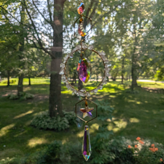 Simple Sun Catcher with Crystals