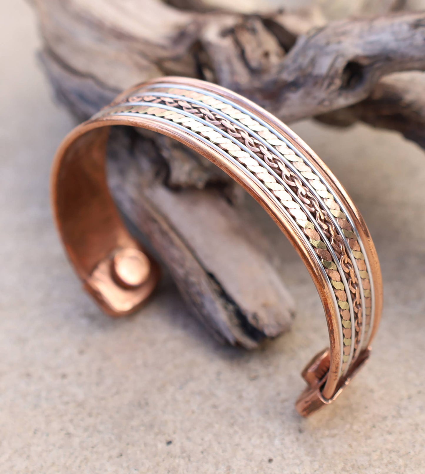 Pure Copper Twisted Wire Cuff Bracelet