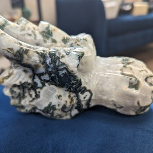 Moss Agate Dragonhead