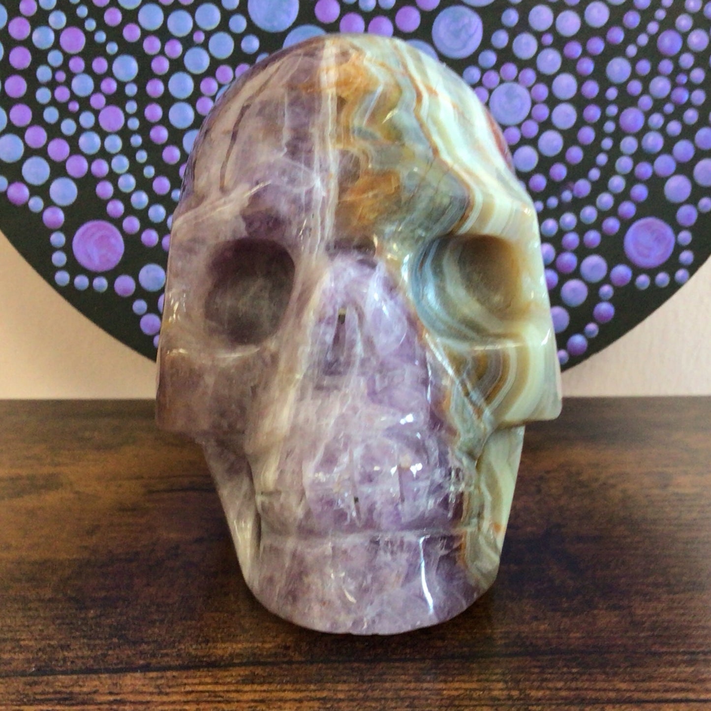 Crazy Lace and Amethyst Skull