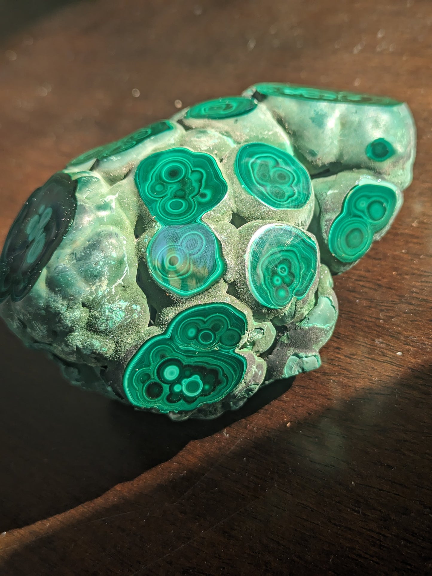 Raw Malachite with Polish #7454767
