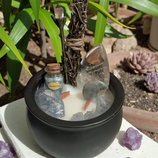Prosperity & Growth - Crystal Cauldron Intentions Candle