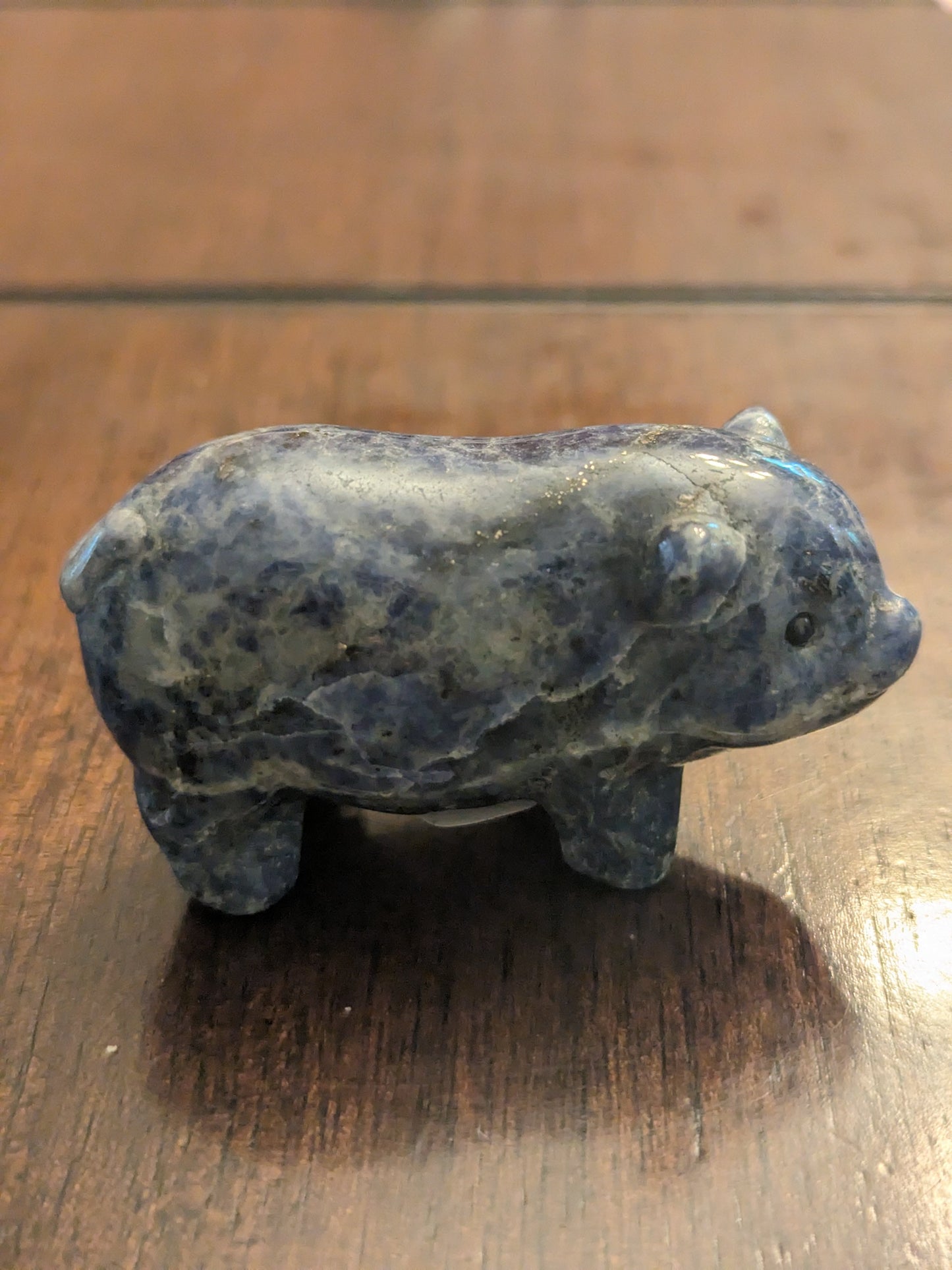 Rose Quartz Pig Carving