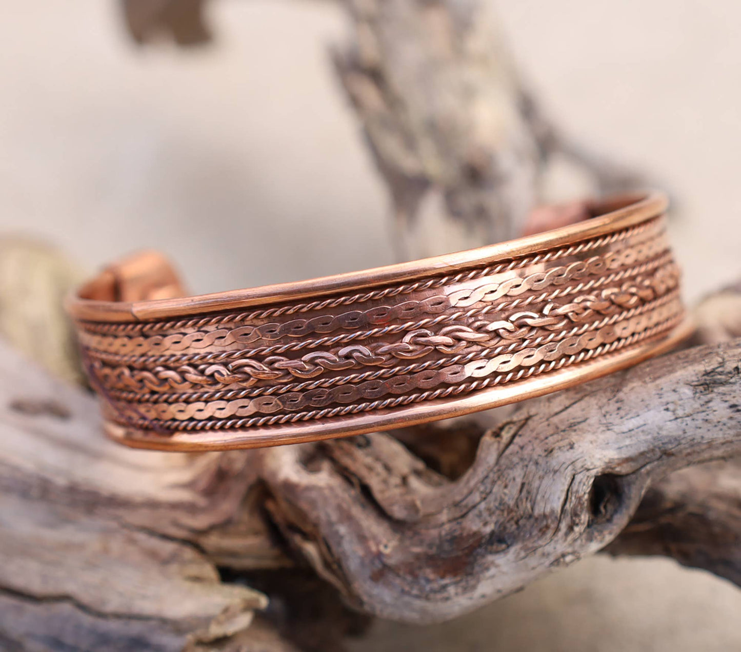 Pure Copper Twisted Wire Cuff Bracelet