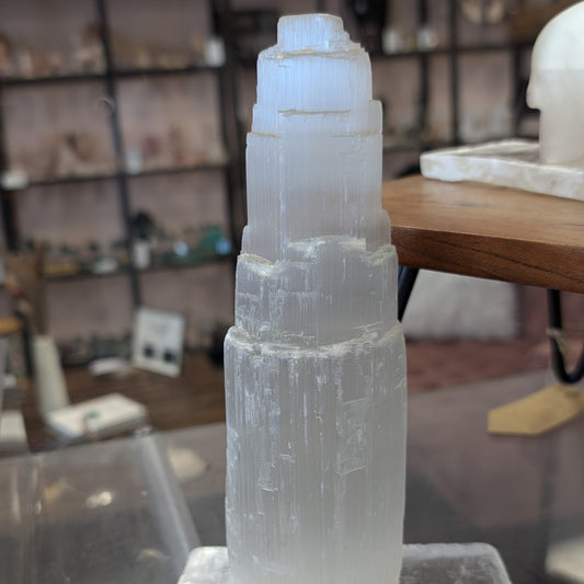 Satin Spar Selenite Tower
