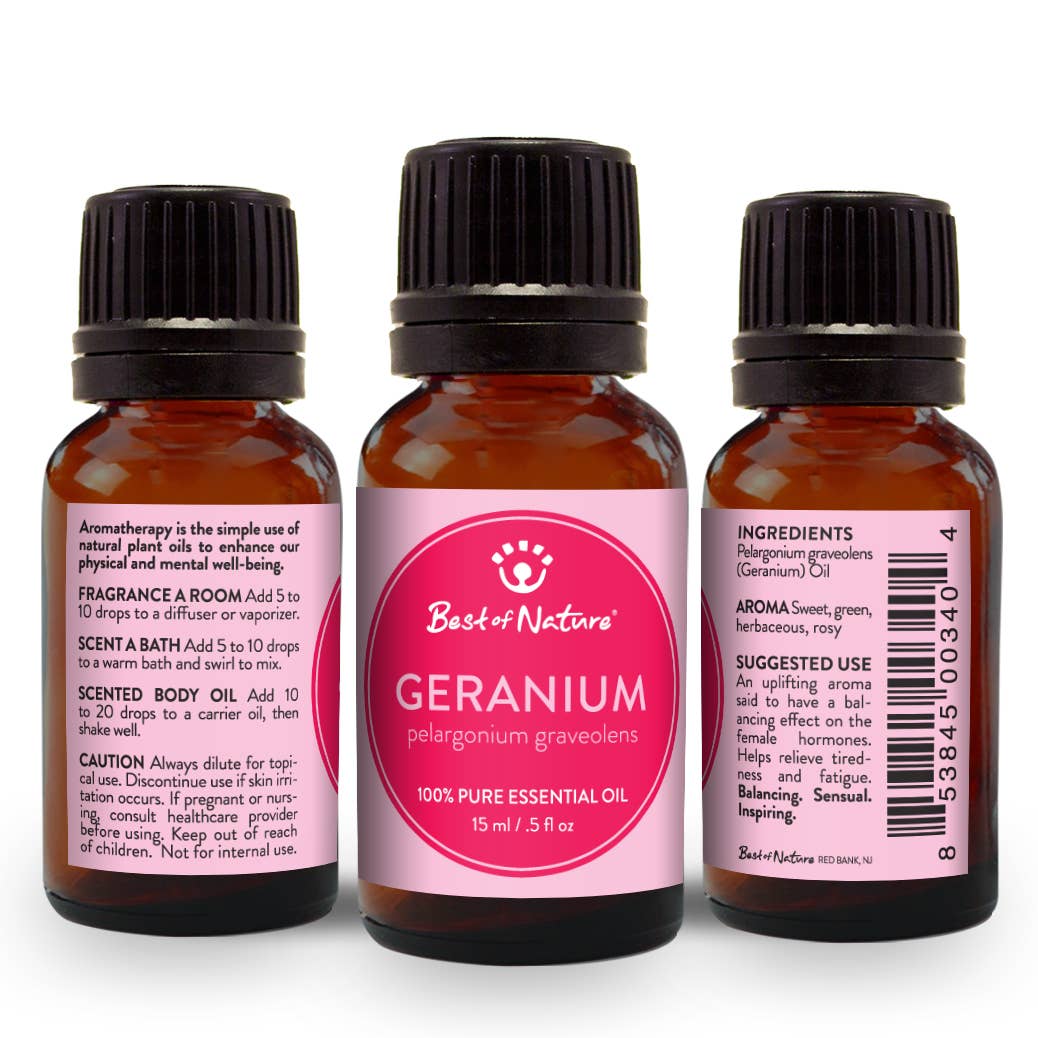 Geranium Essential Oil: 1/2 oz