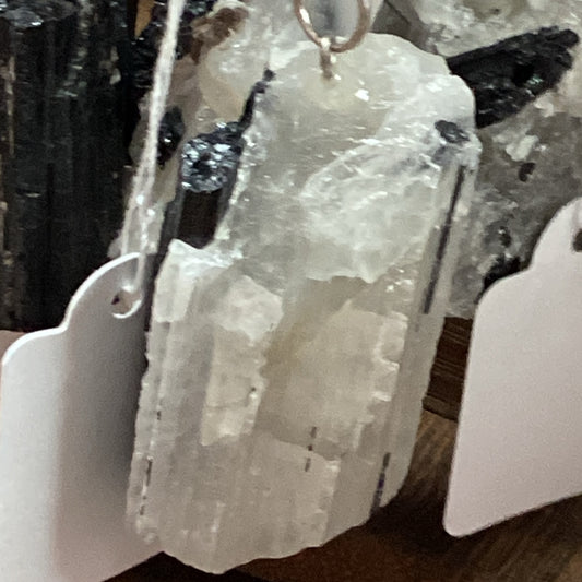 Raw Tourmaline in Quartz Keychain