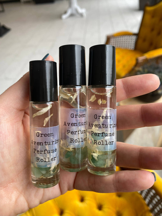 Green Aventurine Crystal Perfume Roller