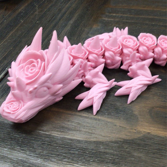 Large Rose Dragon - 3D Printed by ScootsLoot