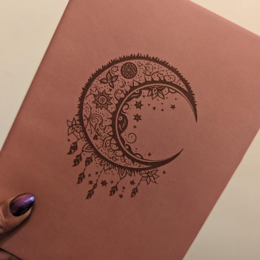Moon Engraved Journal