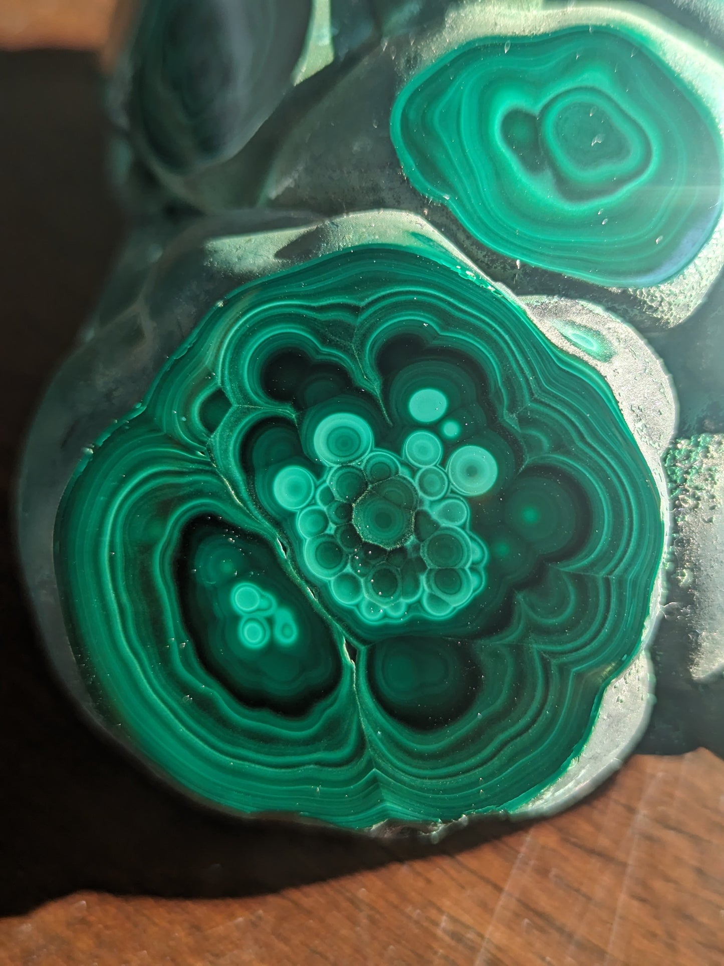 Raw Malachite with Polish #7454767