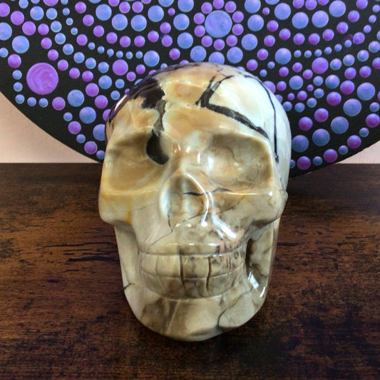 Volcano Agate Skull #W570625