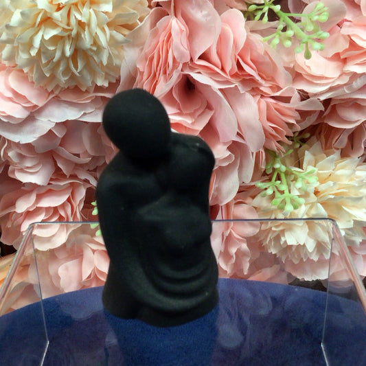 Small Black Obsidian Couple Sculpture