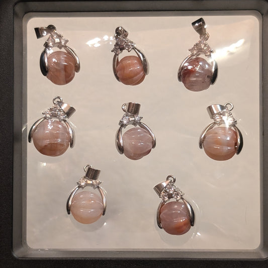 Carnelian Carved Bead Pendant