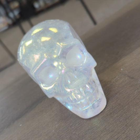 Aura Clear Quartz Skull "Gerald"