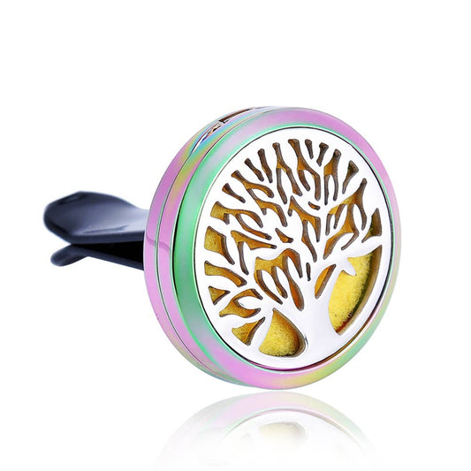 Rainbow Tree of Life Essential Oil Car Clip