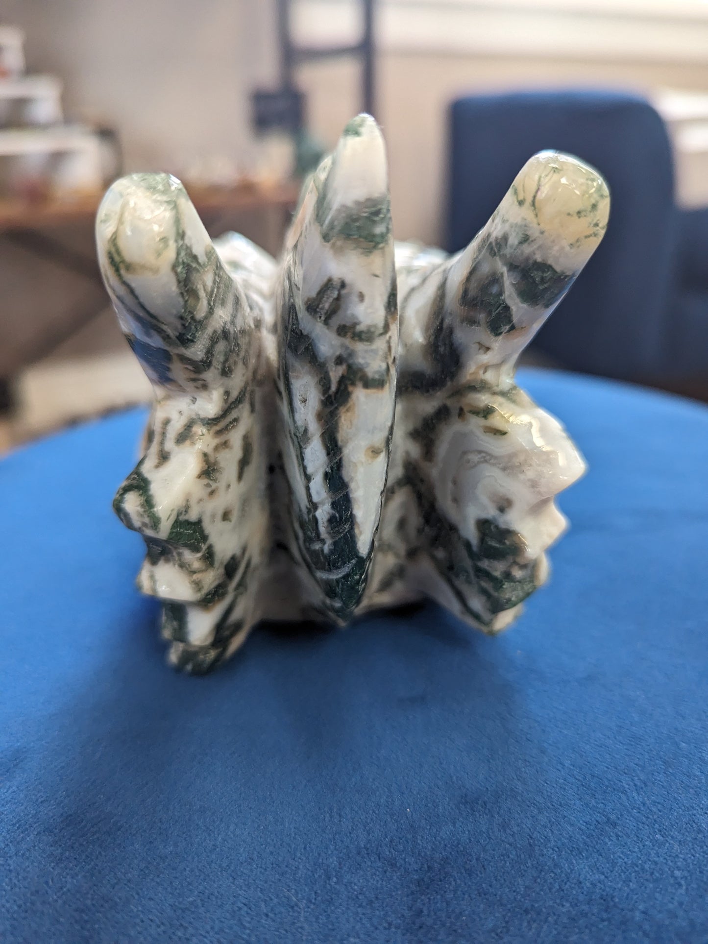 Moss Agate Dragonhead