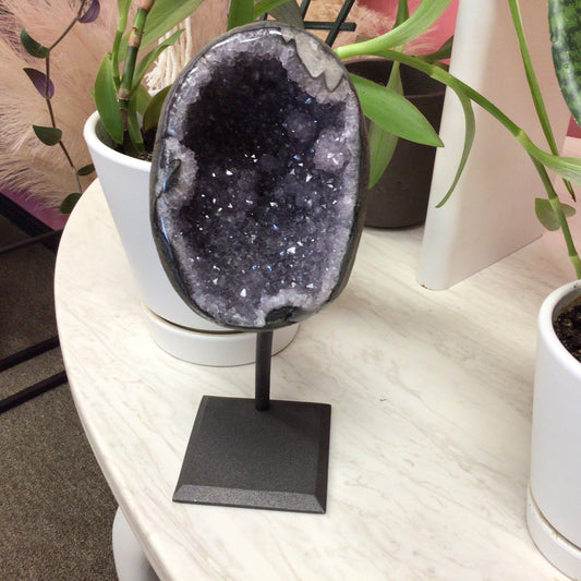 Raw Amethyst Cut Base On Stand #409488F