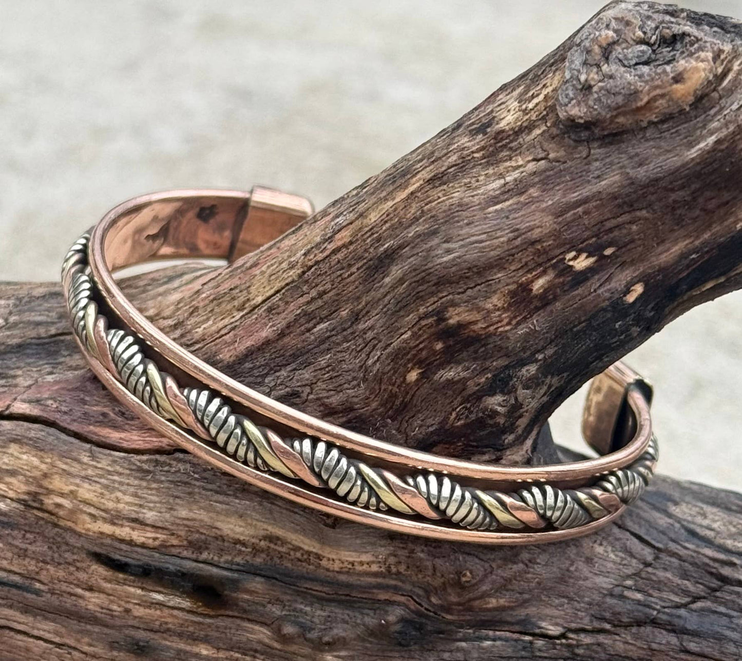Pure Copper Twisted Open Back Bracelet