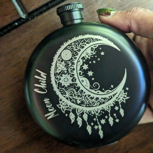 Moon Child 6oz Round Flask