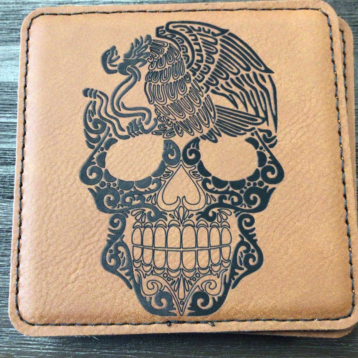 Skull Leatherette Coaster