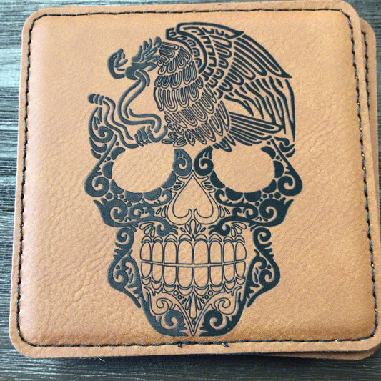 Skull Leatherette Coaster