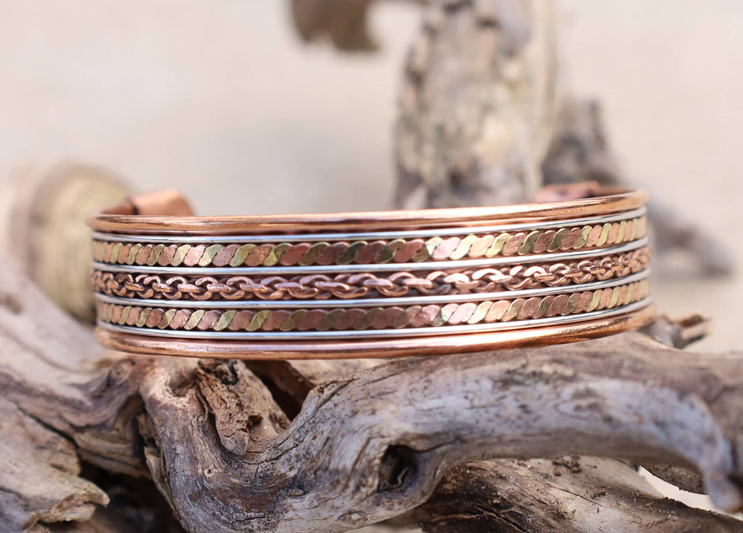 Pure Copper Twisted Wire Cuff Bracelet