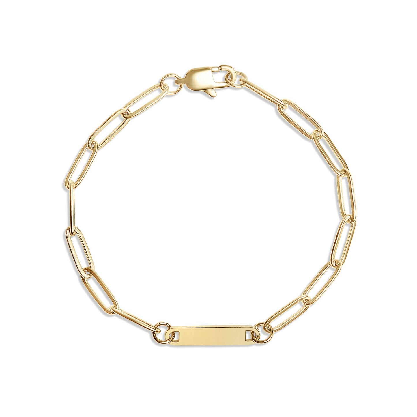 Mama Bear Engravable Paperclip Bar Bracelet