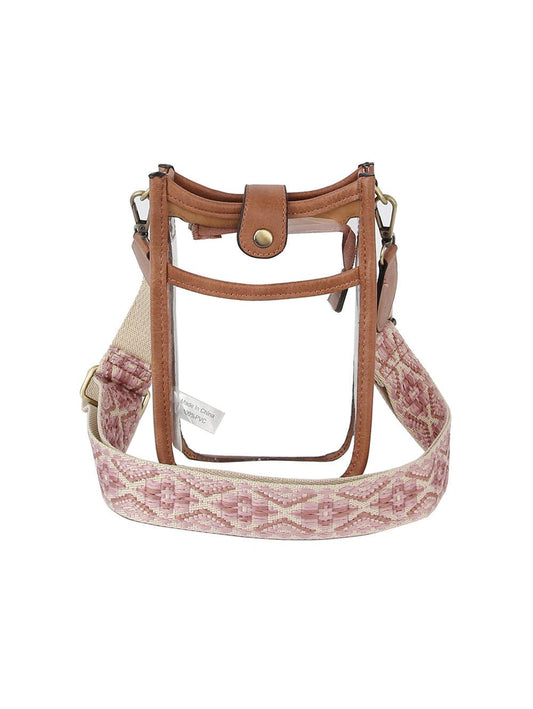 Crossbody Transparent Purse with Guitar Strap