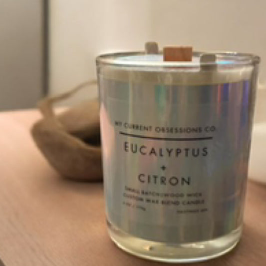 Eucalyptus + Citron Classic Aura Wood Wick Candle