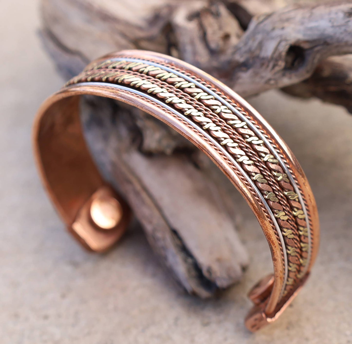 Pure Copper Twisted Wire Cuff Bracelet