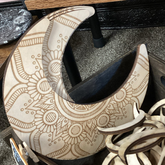 Wood Burned Moon
