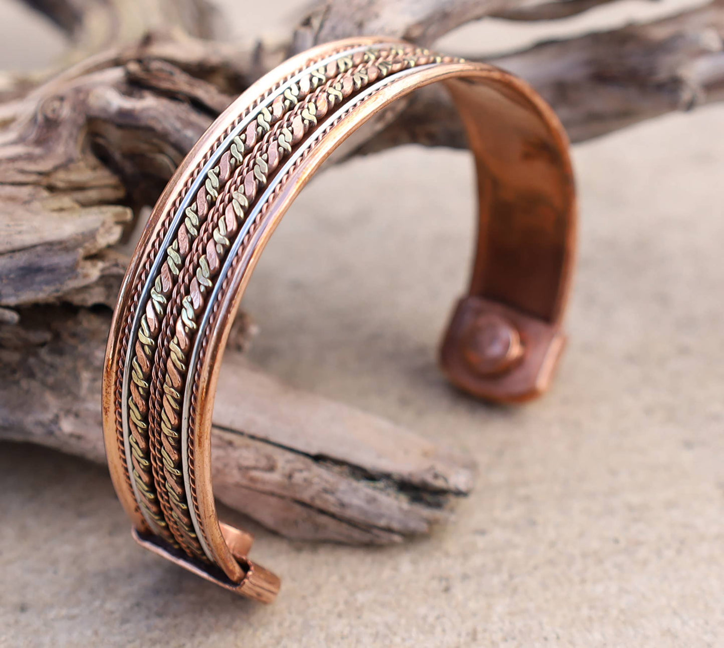 Pure Copper Twisted Wire Cuff Bracelet