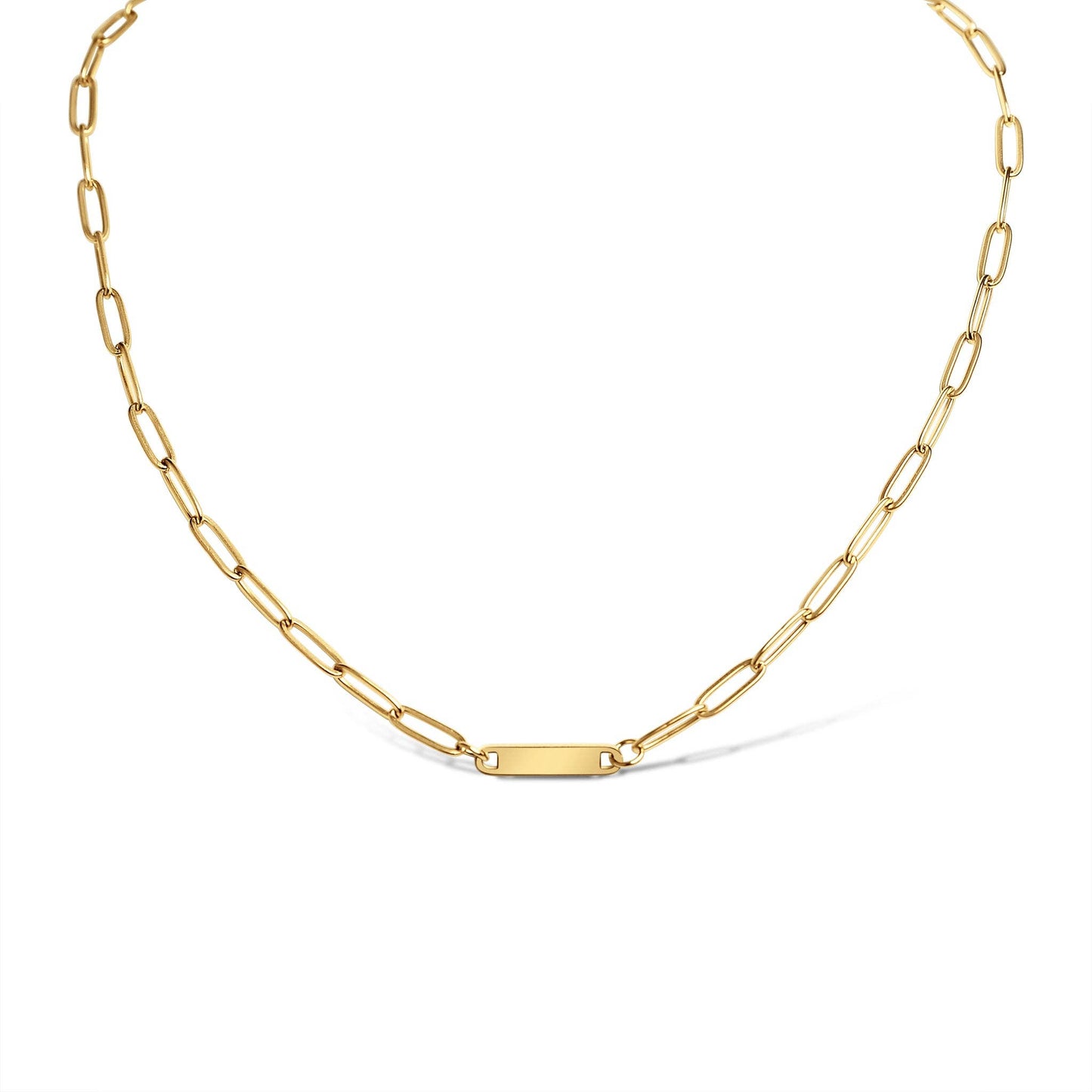 Mama Bear Engravable Paperclip Bar Necklace