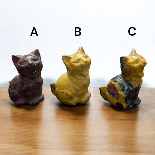 Mookaite Yawning Cats