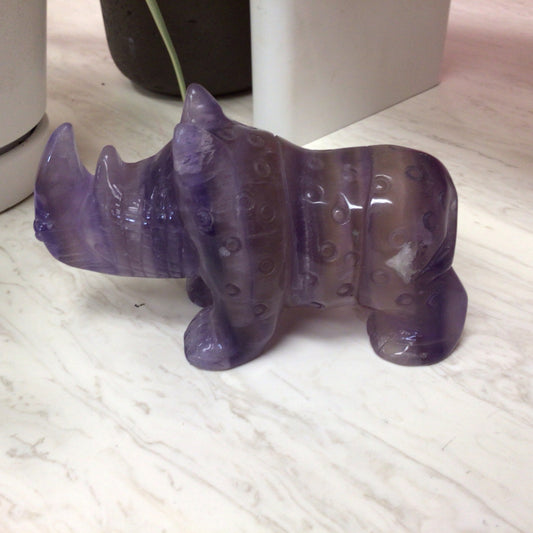 Large Fluorite Rhino
