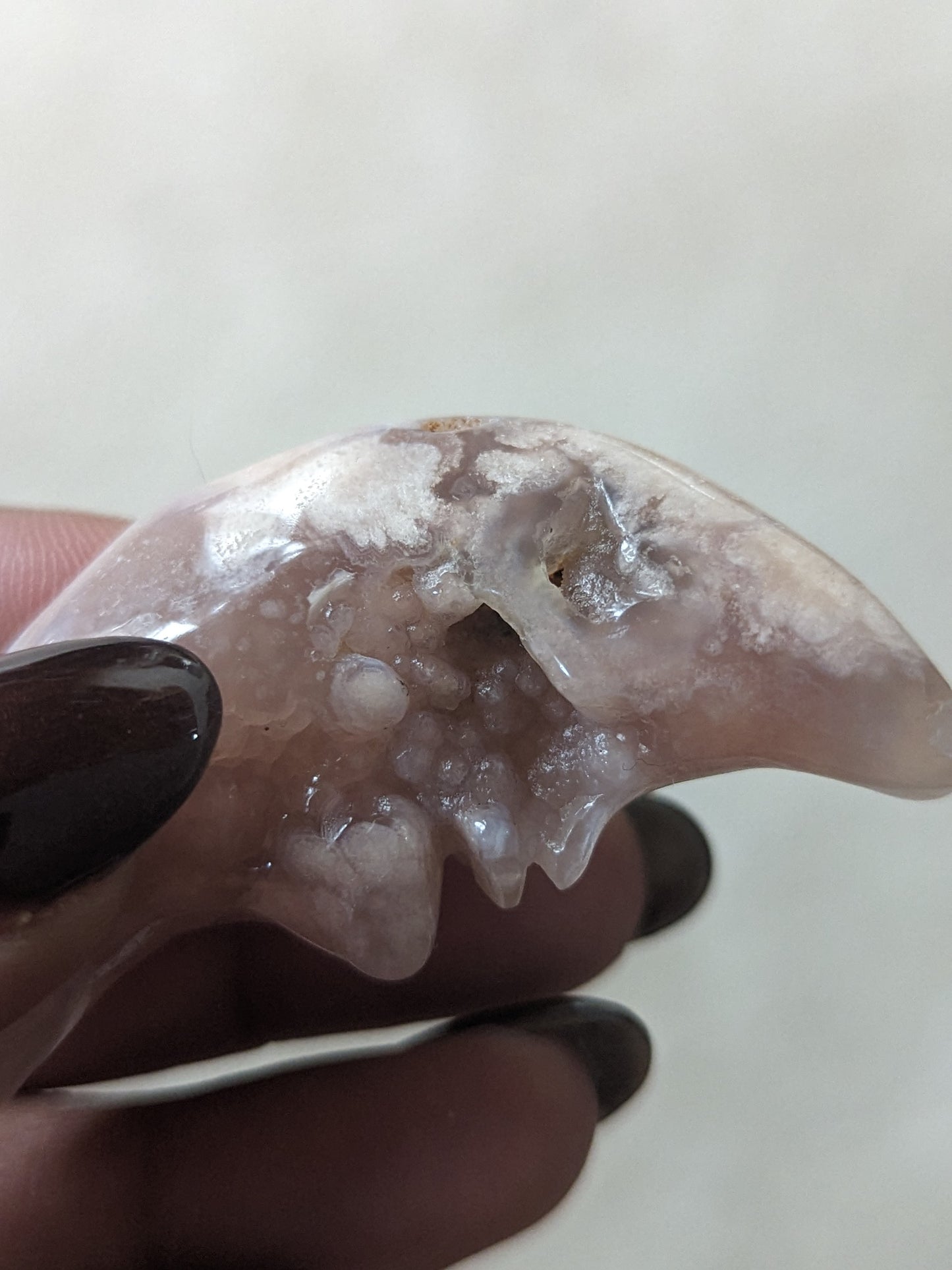 Flower Agate Moon - Small