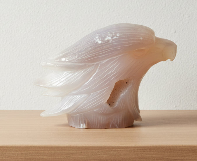 Druzy Eagle Head
