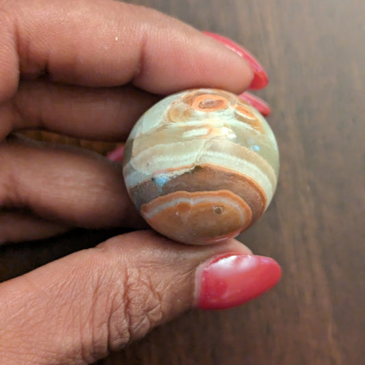 Banded Calcite "Green Onyx" Spheres