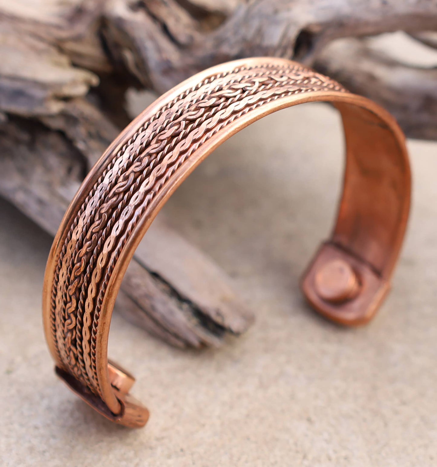 Pure Copper Twisted Wire Cuff Bracelet