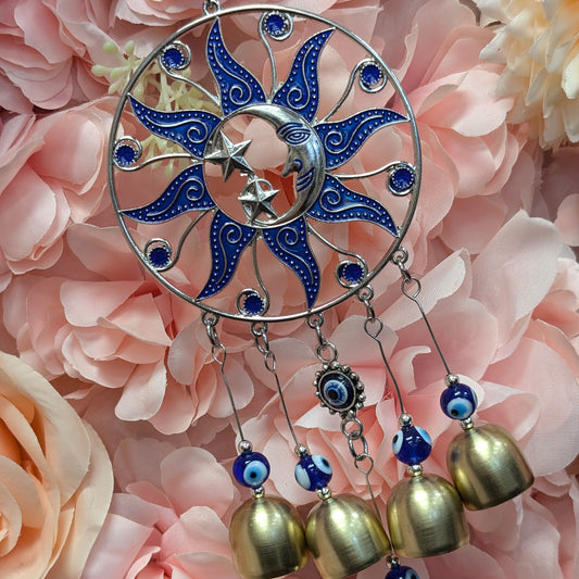 Sun and Moon Evil Eye Windchimes