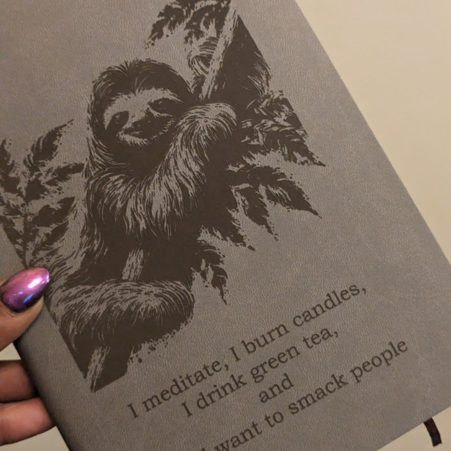 Sloth Engraved Journal