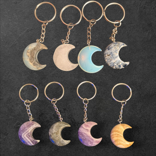 Moon Carving Keychain