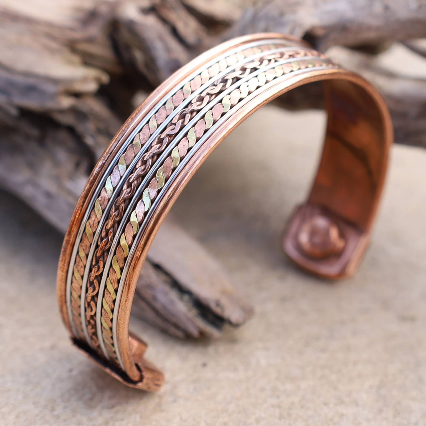 Pure Copper Twisted Wire Cuff Bracelet