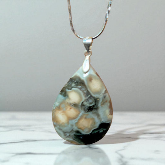 Ocean Jasper Pendant Necklace