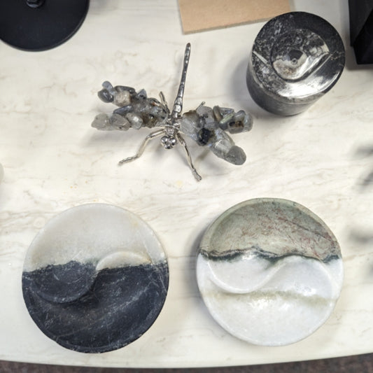 Calcite Ying Yang Bowls
