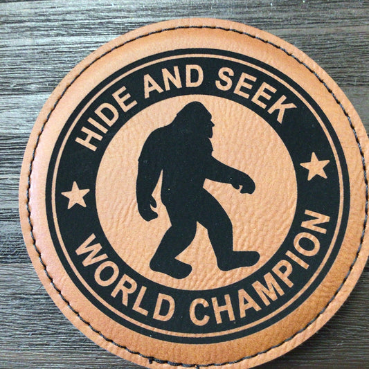 Hide And Seek Leatherette Coaster